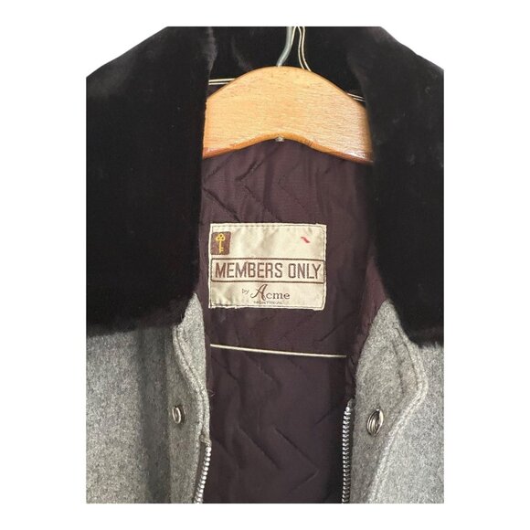 Members Only By Acme Montreal Gray Wool Jacket Black Velvet Collar Men’s READ!!! - Picture 9 of 10